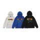 Anti Pilling Embroidered Long Sleeve Sweatshirts Loose Floral Fleece Hoodie