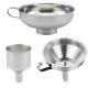 Funnel Durable Stainless Steel Kitchen Funnels with Strainer-Ideal for Transferring of Spices Liquid Powder Bean Jam Can