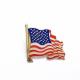 1 Inch United States Flag Lapel Pins , Soft Enamel Silver Lapel Pin