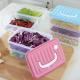 2 Layers Freezer And Microwave Safe Containers Plastic Kitchen Organizer