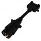 Black 7 Pin Trailer Connector 24V Voltage For Commercial Vehicles 2 Years Warranty