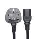 BS1363 UK 3 Pin Power Cable , 250v 13a Fused Plug IEC C13 Power Cord