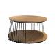Round Wooden Tea Table Coffee End Table Modern OEM For Living Room