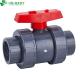 Manual Driving Mode Fixed Ball Valve with PVC True Union Handles in Various Sizes