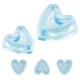 Transparent Clear Plastic Door Wedge Nontoxic Odorless Heart Shape Plastic Door Wedge