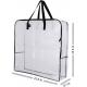 Over-Sized Clear Organizer Storage Bag Strong Handles Zippers for College, Moving Supplies, Christmas Decorations