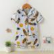 Home Cotton Short Sleeve Button Up Pjs Lapel Soft Pyjama Set Rocket Planet 5% Spandex
