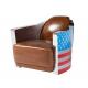 Vintage Leather Aviator Old Glory Tomcat Chair