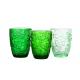 Lead Free Solid Colored Green Tumbler Whisky Glasses , Fadeless Custom Drinking Glasses