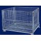 Foldable security Wire Mesh Cages for warehouse storage 3 ~ 4 levels stacking