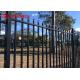 Ornamental Galvanized Steel Spear Top Fencing Panels Security For Garden And Stairs