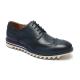 Fashionable Blue Lace Up Mens Leather Casual Shoes