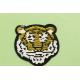 ODM 3D Embroidery Patches Hotmelt Adhesive Heat Transfer Tiger Patterned
