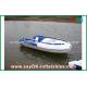 Blue / White Heat Sealed PVC Inflatable Boats Water Racing Rigid Waterproof