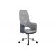 Rotatable Leather 1050 Mm Straight Back Desk Chair