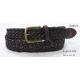 Polyester / PU Black Mens Woven Belts , Wax Rope Mens Brown Braided Belt