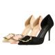 ZM037 9928-15 New Style European And American Sexy Super High Heels Stiletto Pointed Shallow Mouth Hollow Single Shoes