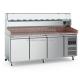 Professional Stainless Steel And Marble Top Pizza Prep Table/pizza Display Refrigerator/refrigerated Pizza Counter