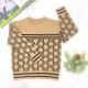 Knitted Cotton letter stripe pattern Ribbed hem Baby Boy kids Wear Pullover Sweater for Winter
