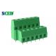 Double Levels PCB Terminal Block Green 5.08mm 10A Plastic Nickel Plated