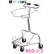 Chrome Plating Rolling Shopping Basket Trolley With Two Metal Or Plastic Basket 50L