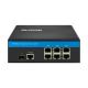 6RJ45 Ports Manageable Poe Switch ,  Rugged Network Switch 100m POE Distance