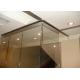 Clip Aluminum Soliding Glass Partition Wall  Top Supported For Meeting Room