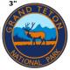 Grand Teton National Park Embroidered Patch Iron On / Sew On Backing