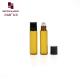 Empty cosmetic amber color mini thin wall glass 5ml roll on bottle