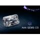 Synthetic Radiant Cut Moissanite Loose Gemstones RI 2.65 - 2.69