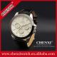 Fashion Jewelry Wholesale Price Stainless Steel Caseback Original Quartz Watch Men's Leather Watches