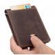 10x7.5cm ROHS Handcrafted Leather Wallets Money Clip RFID Blocking BM