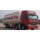 350hp White And Red Color Fuel Tank Truck , Liquid Tank Truck 8x4 40000L