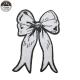 White BowKnot Custom Chenille Patches OEM 30*20CM Size For Girls Dresses