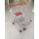 60L Grocery Store Cart , Wire Shopping Trolley With 4 Swivel 4 Inch PU Wheels