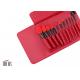 Tools Makeup Brush With Red Nylon Hair And Black Aluminum Manufacturers
