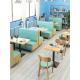Bistro Cafe Restaurant Pub Table And Chairs Blue Leisure Booth Set UK-CT006