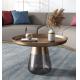 Brushed Brass Stainless Steel Top Bell Side Table Nordic Round