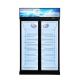 Adjustable Shelf Commercial Upright Glass Door Freezer For Cheese Ice Cream