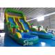 25' high tropical plam trees commercial kids inflatable water slide with double pool from China inflatable manufacturer
