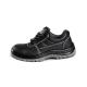 EVA Insole PU Leather Safety Shoes Black Lace Up Leather Steel Toe Puncture Resistance