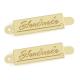 Superior Metal Label For Handbags Custom Rectangle Gold Name Plate Hardware Accessories