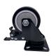 8 Inch TPE Top Plate Heavy Duty Black Industrial Caster with Brake