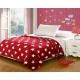 Red Five Pointed Star Flannel Fleece Blanket With Customized Designs