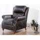 classical Europe style black arm leather chair,#2086