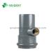 Round Head Code DIN Standard Pn10 UPVC Tee with Cooper Threaded Water Supply Type