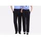 Women / Men Black Security Uniform Pants Wrapped Cuffs With Rubberized Waistband