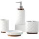 Custom White Ceramic Bathroom Set For Hotel Decor Shower Room OEM ODM