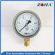 100mm Sliver Boiler Pressure Gauge , Brass Connector Gas Pressure Meter
