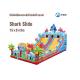 15*8m Shark Theme Inflatable Slide Amusement Park Inflatable Dry Slide